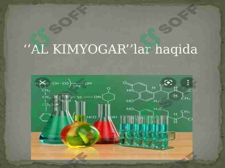 al kimyogar lar haqida