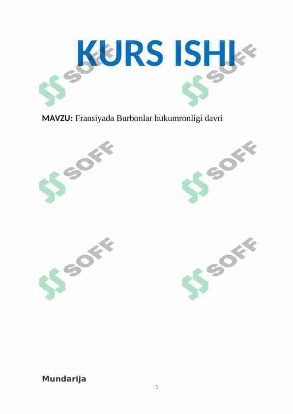 Fransiyada Burbonlar hukumronligi davri