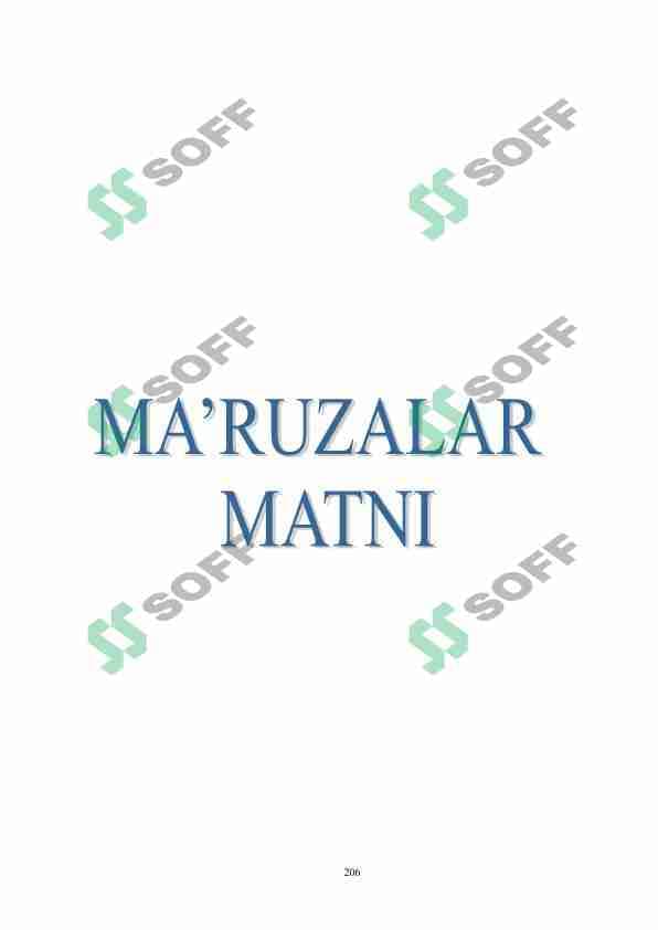 Ma'ruza matni. Fizika. Oliy o'quv yurtlari uchun