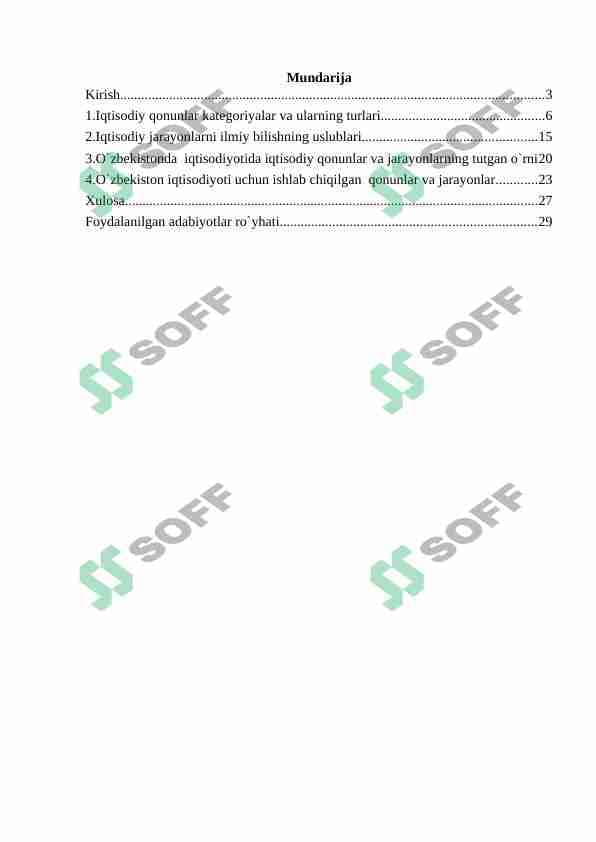 Iqtisodiy qonunlar va jarayonlarning ilmiy bilishning usullari