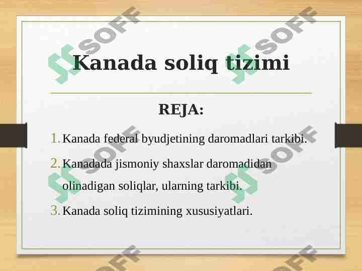 Kanada soliq tizimi