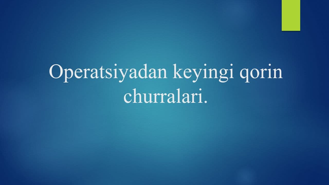 Operatsiyadan keyingi qorin churralari