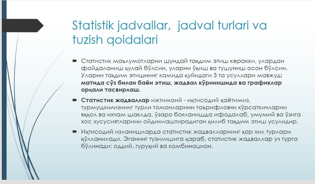 Statistik jadval va grafiklar