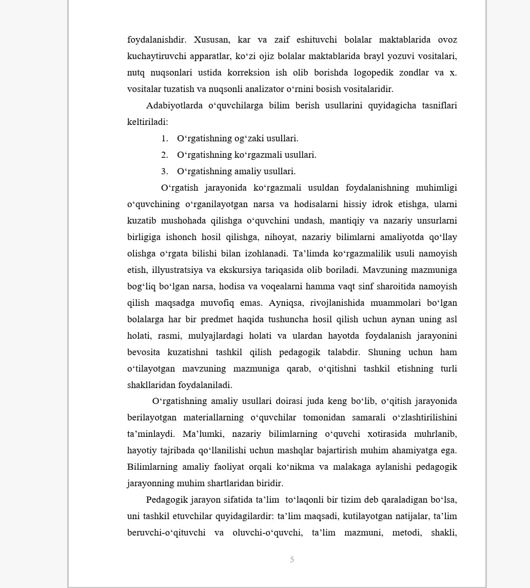 INTERFAOL USULLAR VA ULARDAN  TA’LIM TIZIMIDA FOYDALANISHNING DIDAKTIK IMKONIYATLARI