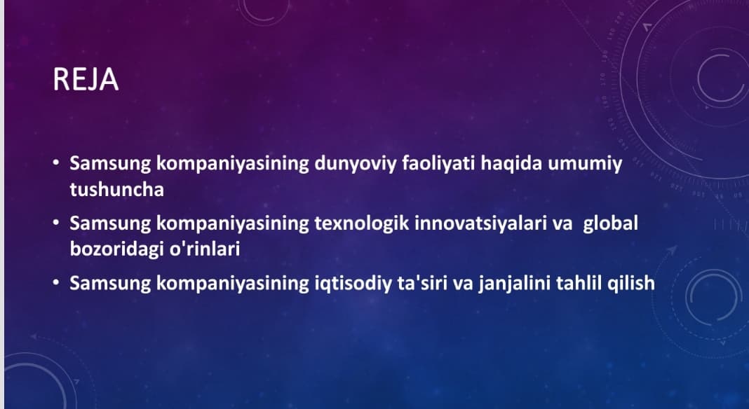 Samsung kompaniyasi haqida