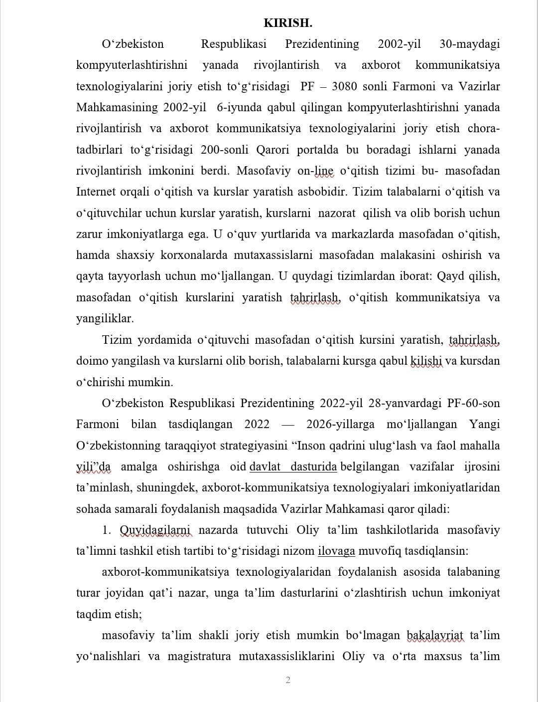 MASOFAVIY TA`LIMNING  YUTUG`I VA KAMCHILIGI