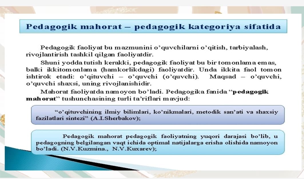 Pedagogikaning predmeti,maqsadi va vazifalari