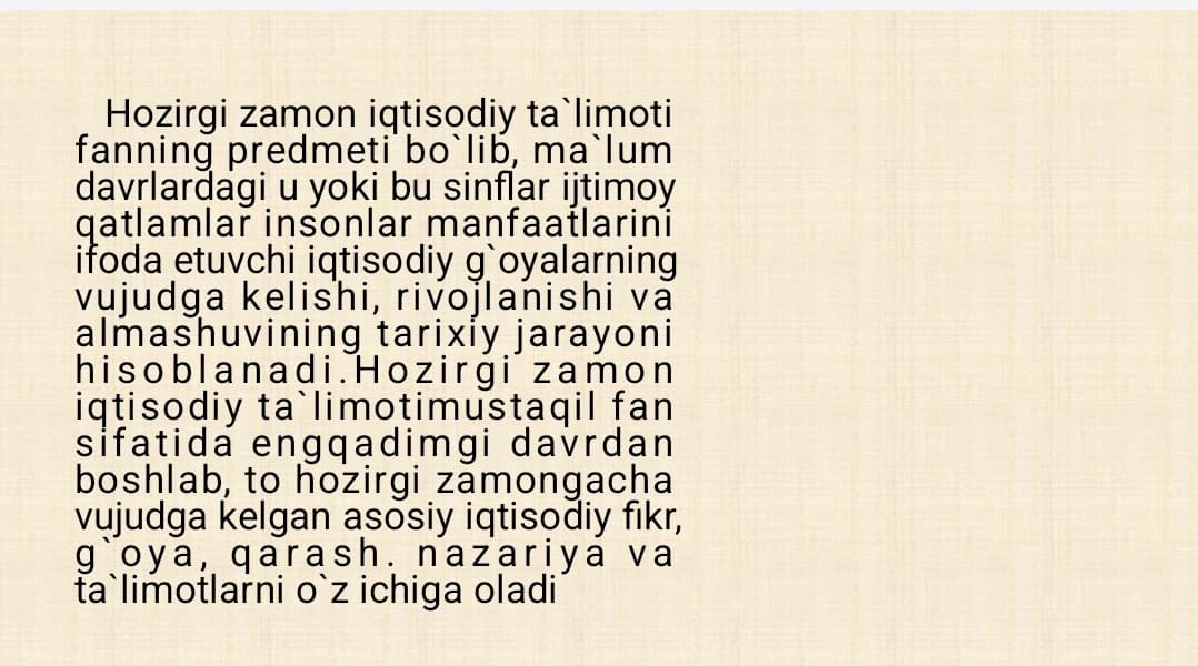 QADIMGI DUNYO IQTISODIY GʼOYALARI