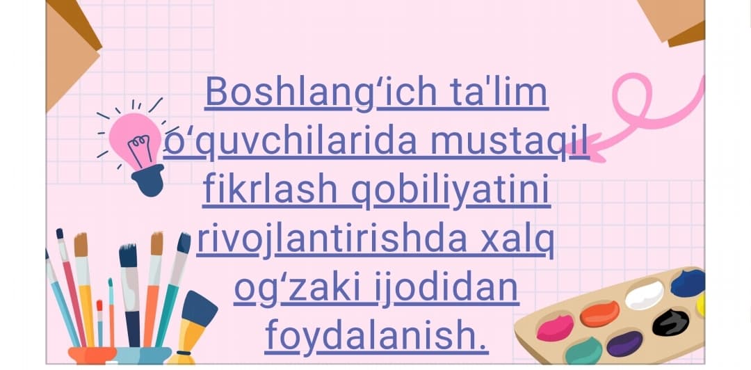 Tarbiya faniga slayd