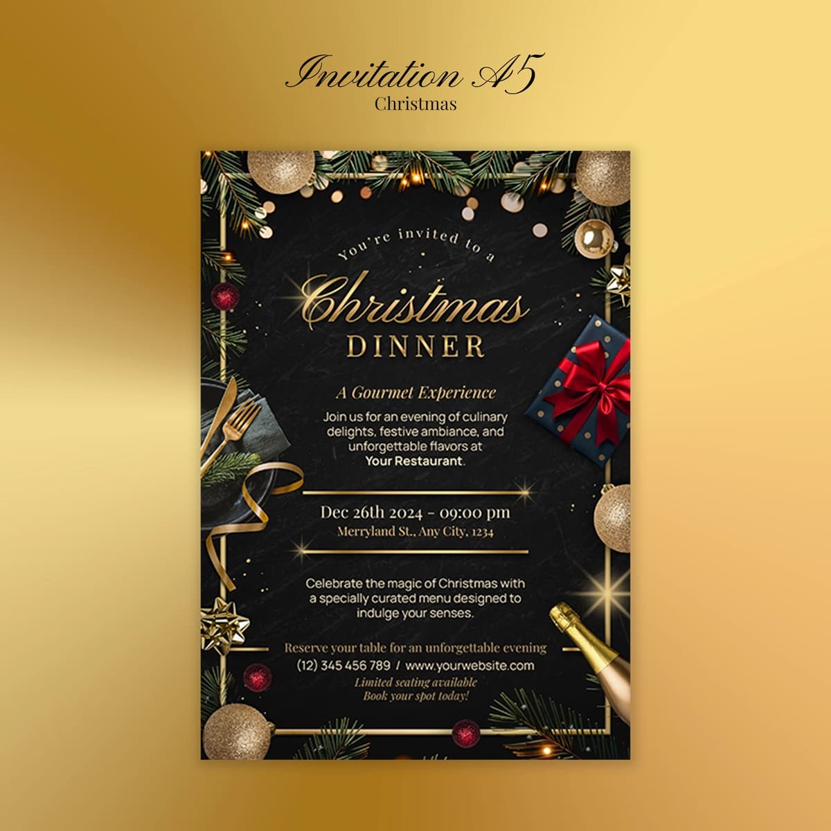 Rojdestvo bayrami shabloni | Christmas celebration template