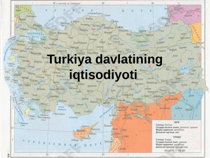 Turkiya davlatining iqtisodiyoti