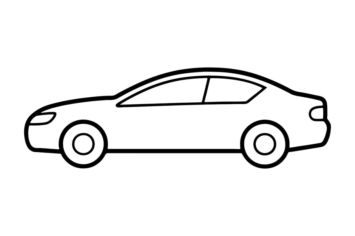 Avtomobil chizig'i art silueti vektor illyustratsiyasi dizayni konturi | Car line art silhouette vector illustration designs outline