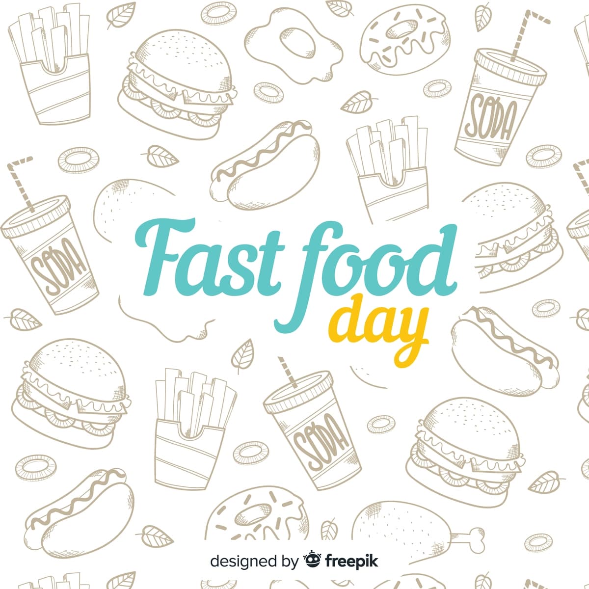 Qo'lda chizilgan oziq-ovqat foni | Hand drawn food background