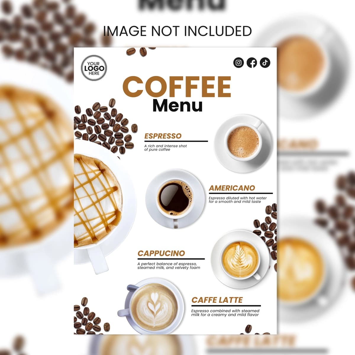 Kofe menyusi varaqasi | Coffee menu flyer