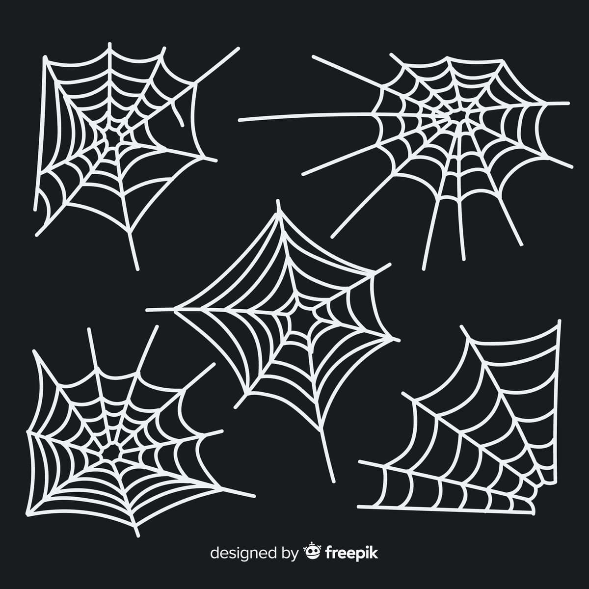 Qo'lda chizilgan o'rgimchak to'ri to'plami | Hand drawn cobweb collection