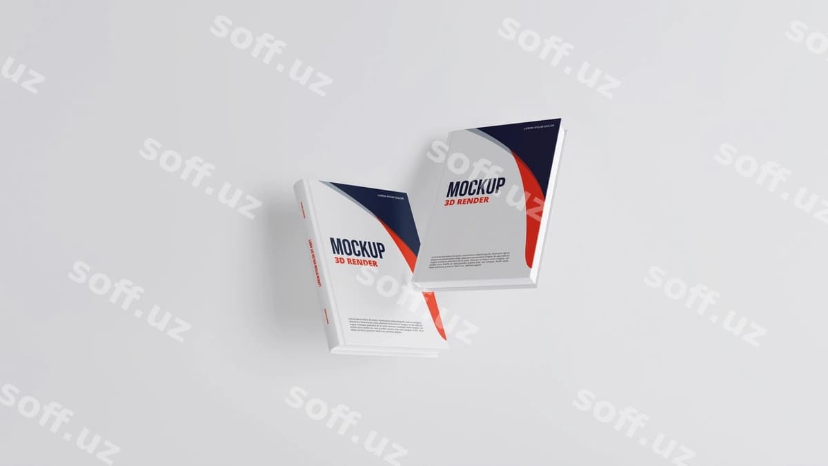 3d qattiq muqova kitob namunasi | 3d hardcover book mockup