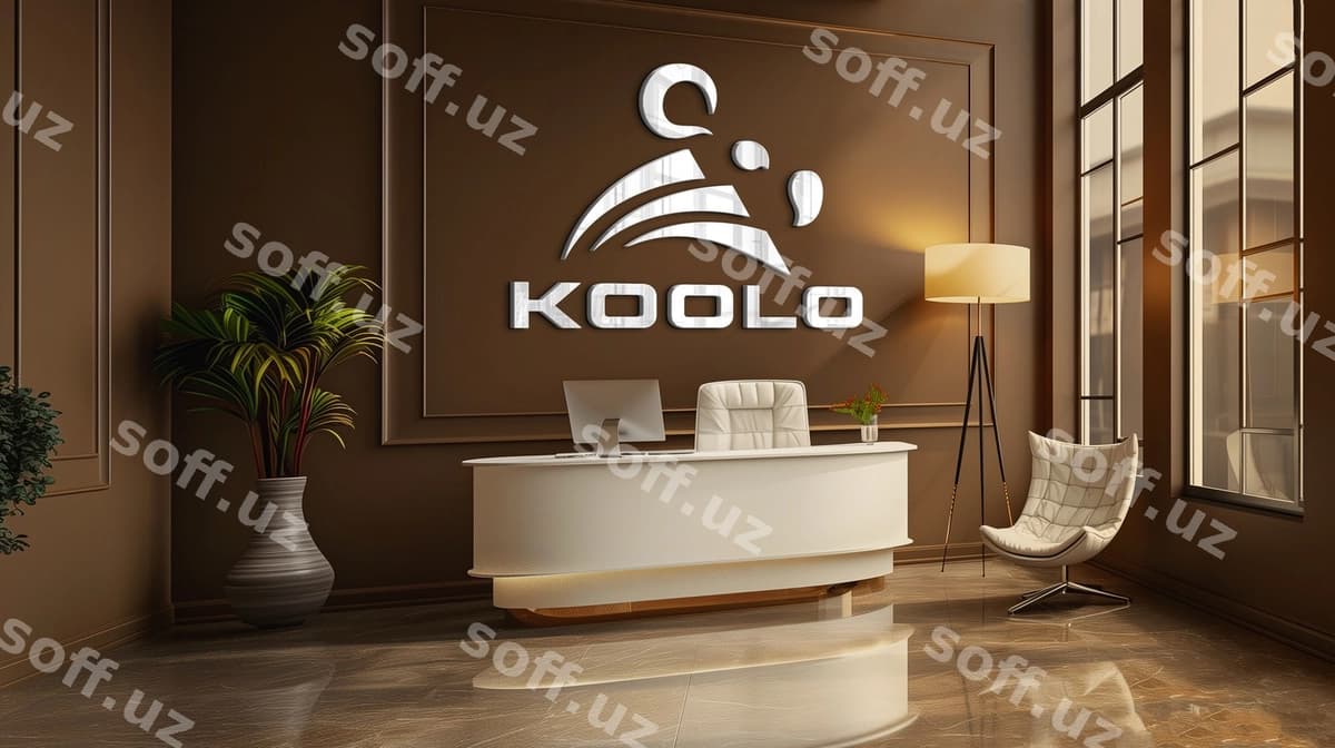 3D luks ofis xonasi logotip namuna devori | 3d luxury office room logo mockup wall