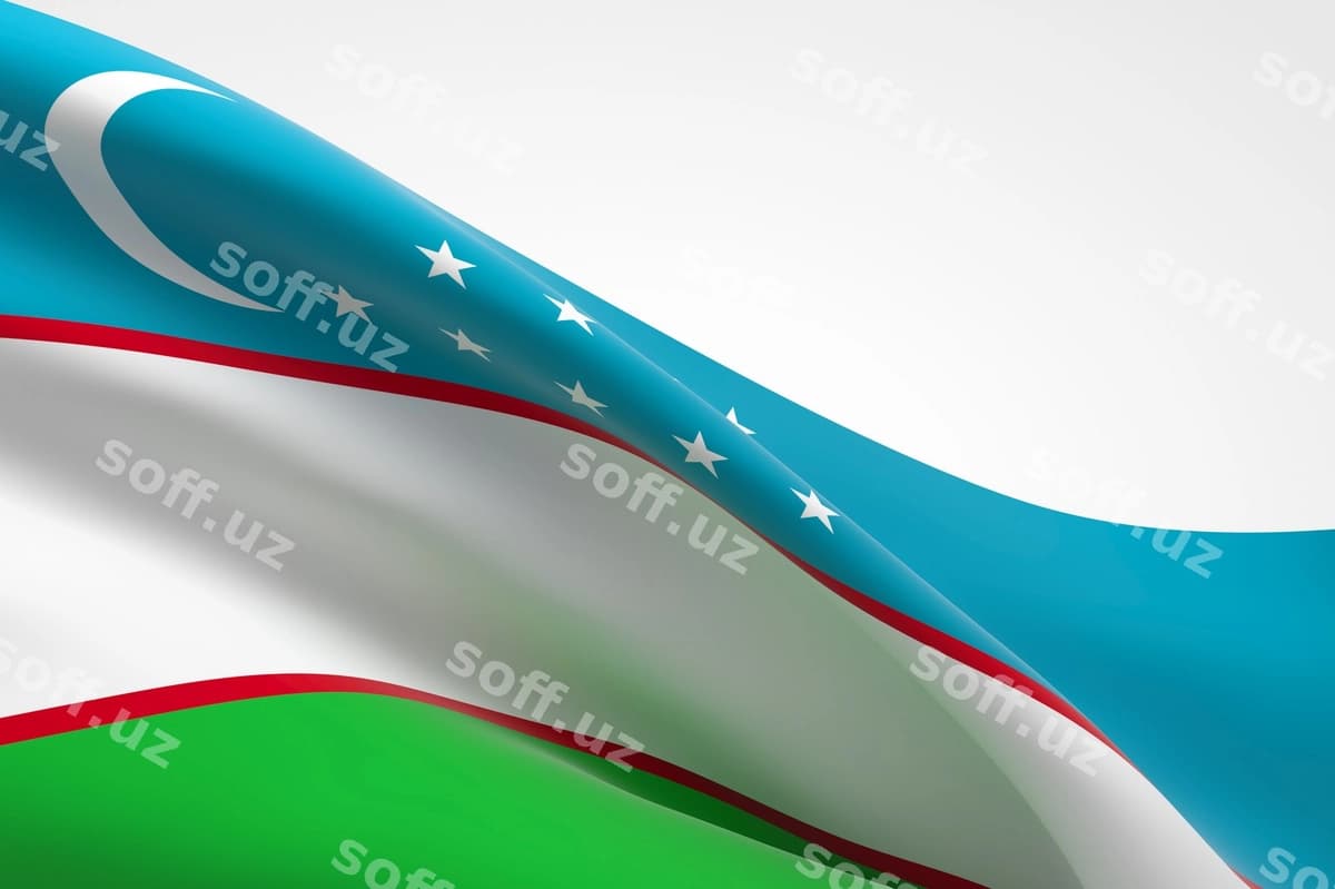 3d render Uzbekiston bayrog'i dalqalayotgan | 3d render uzbek flag waving