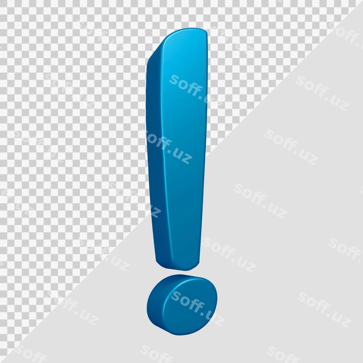 3d rendering bosh ishora belgisi | 3d rendering exclamation mark symbol