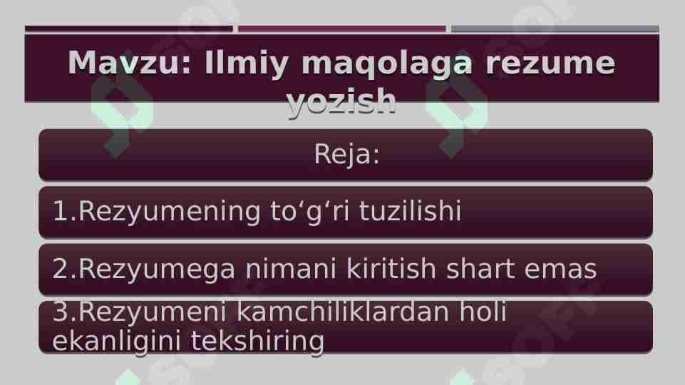 Ilmiy maqolaga rezume yozish