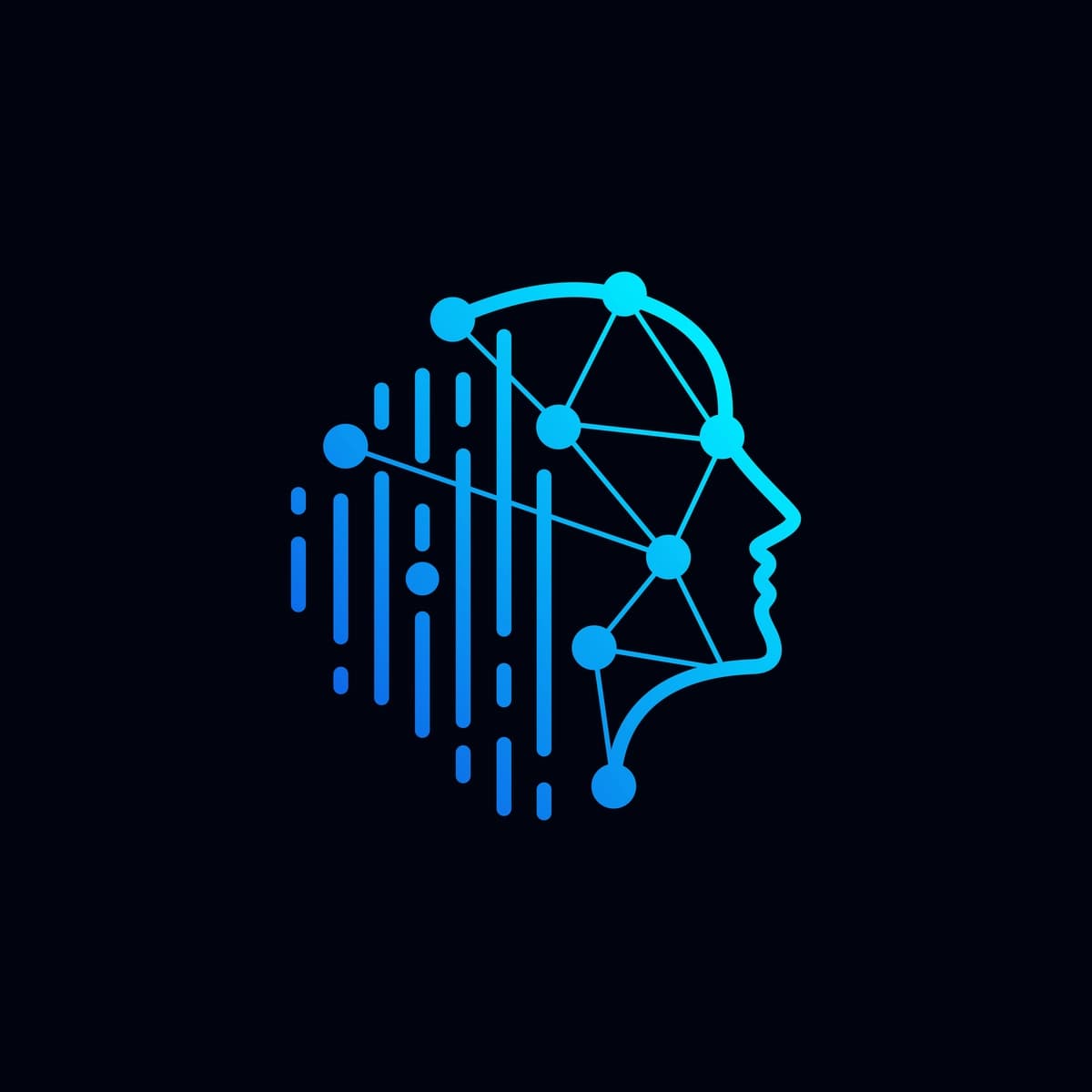 Inson ramzi sun'iy aqlli logotip dizayn shabloni vektor tasviri | Human symbol artificial intelegent logo design template vector illustration