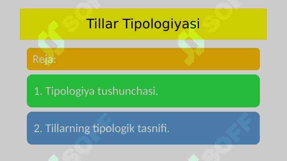 Tillar Tipologiyasi