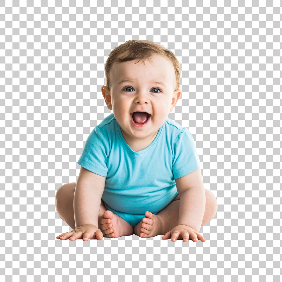 Yoqimli, baxtli chaqaloqning kulayotgan shaffof foni | Adorable happy baby laughing transparent background