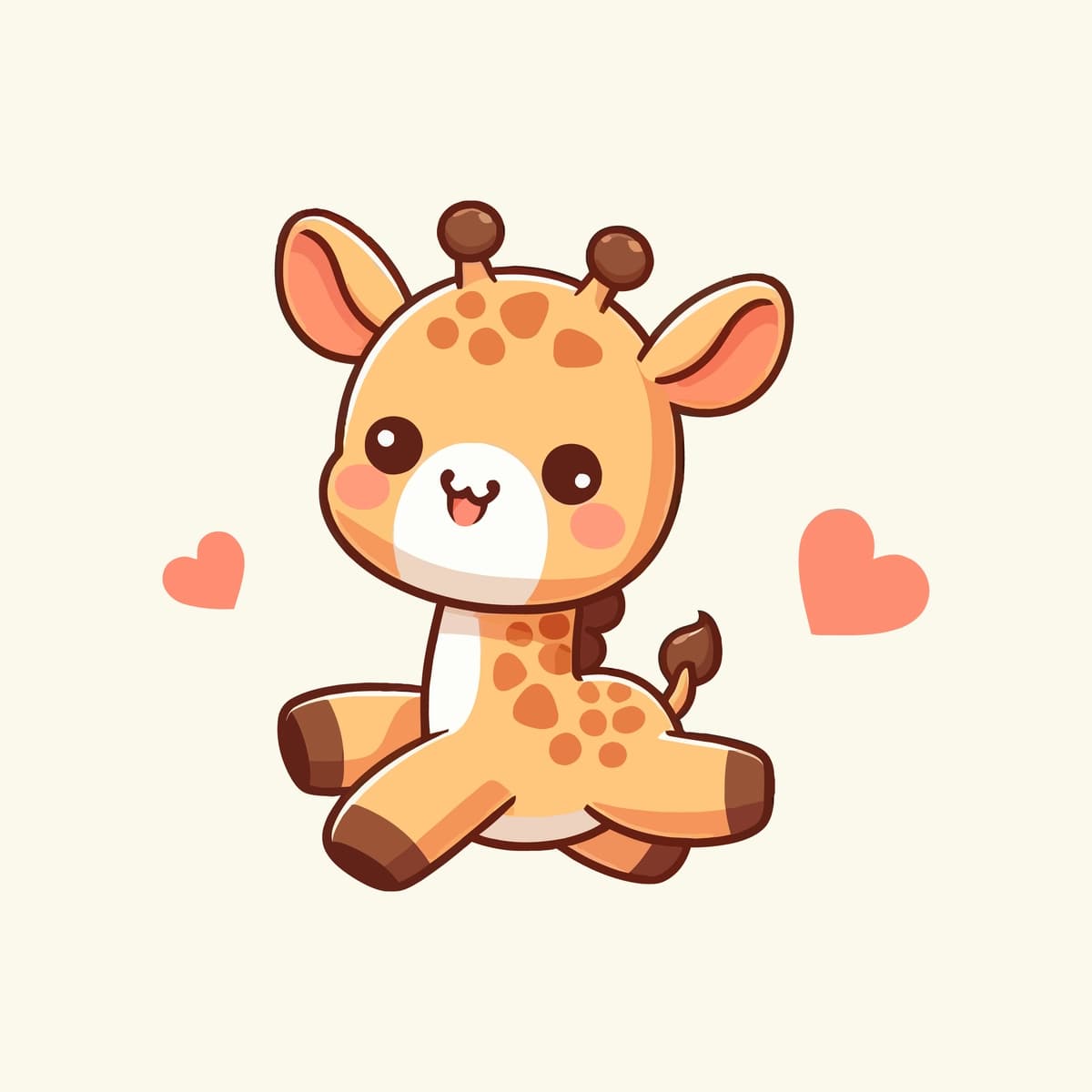 Yuraklar bilan multfilm jirafa | Cartoon giraffe with hearts heart it