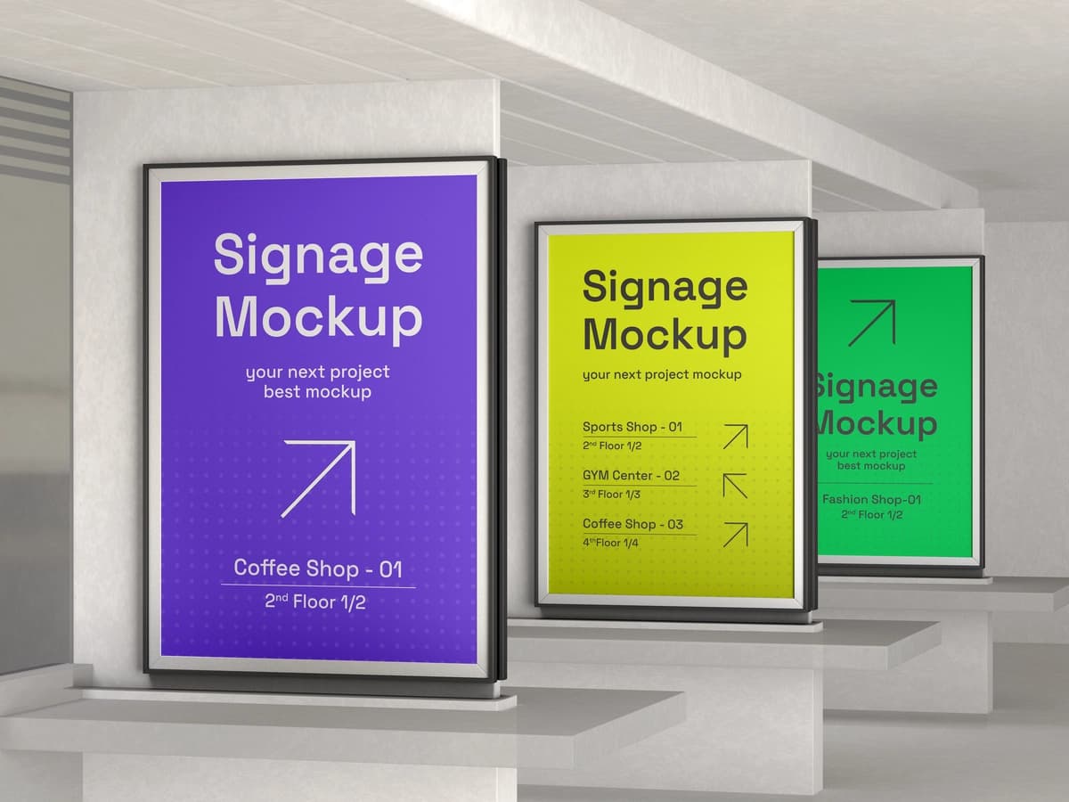 Er osti tabelasi billboard reklama maketi | Underground signage billboard advertising mockup