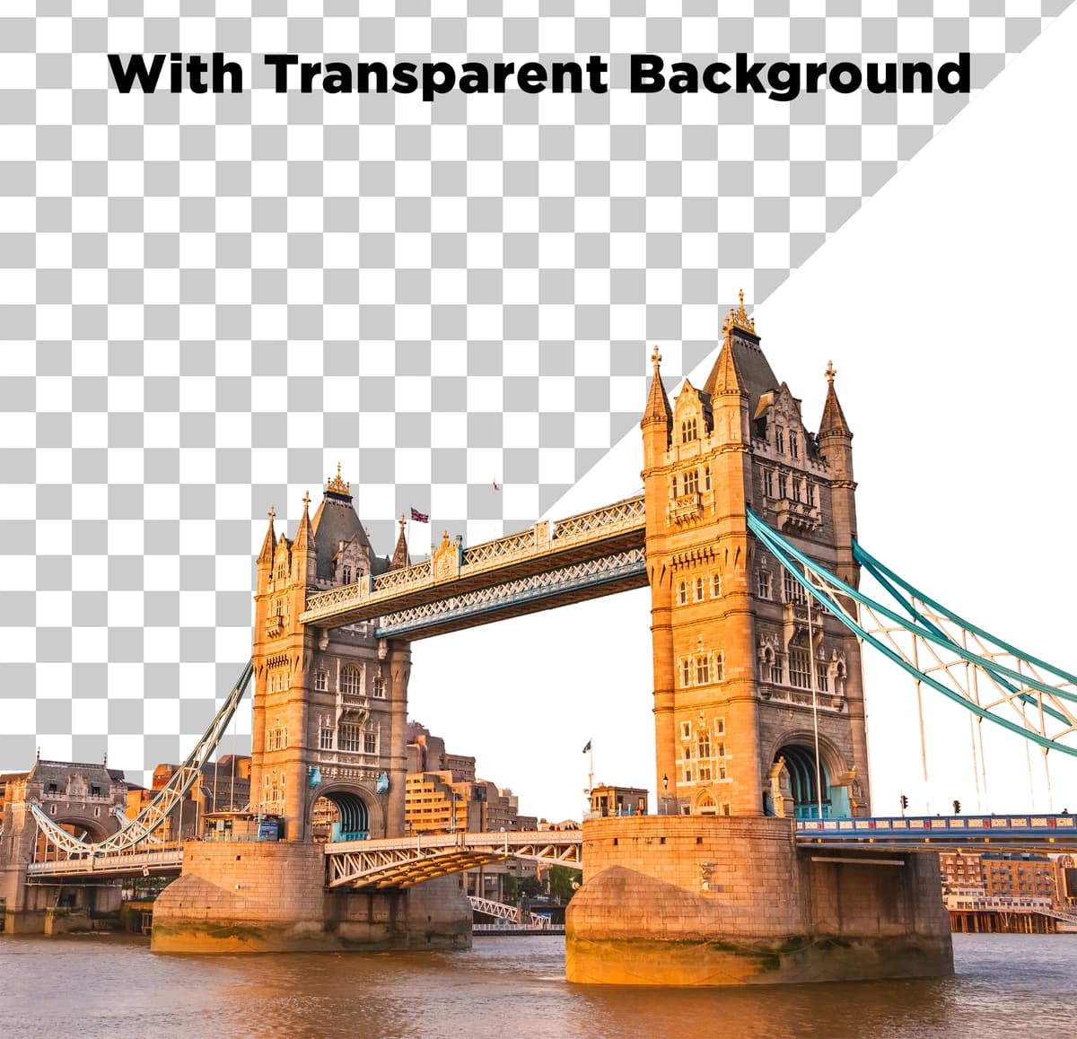 Mashhur minora ko'prigi London Angliya izolyatsiyalangan shaffof fon | Famous tower bridge london england isolated transparent background