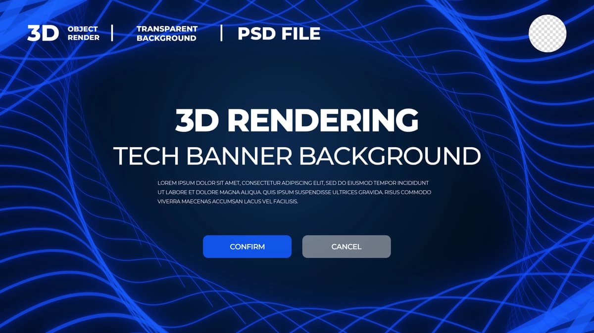 Texnik banner ko'k fon | Tech banner blue background
