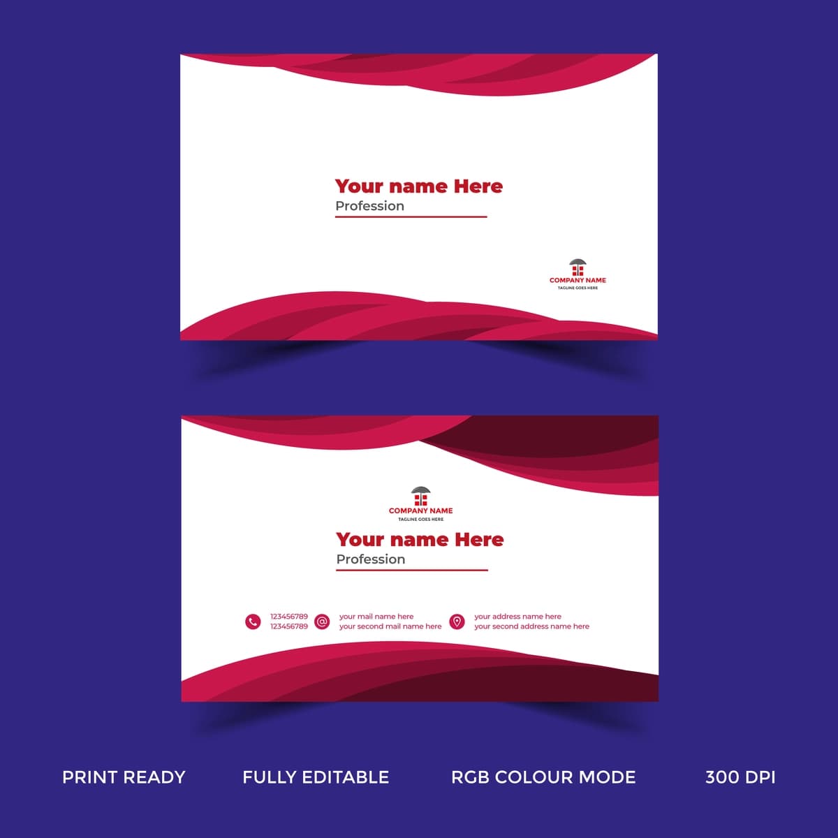 Korporativ biznes karta shablon | Corporate business card template