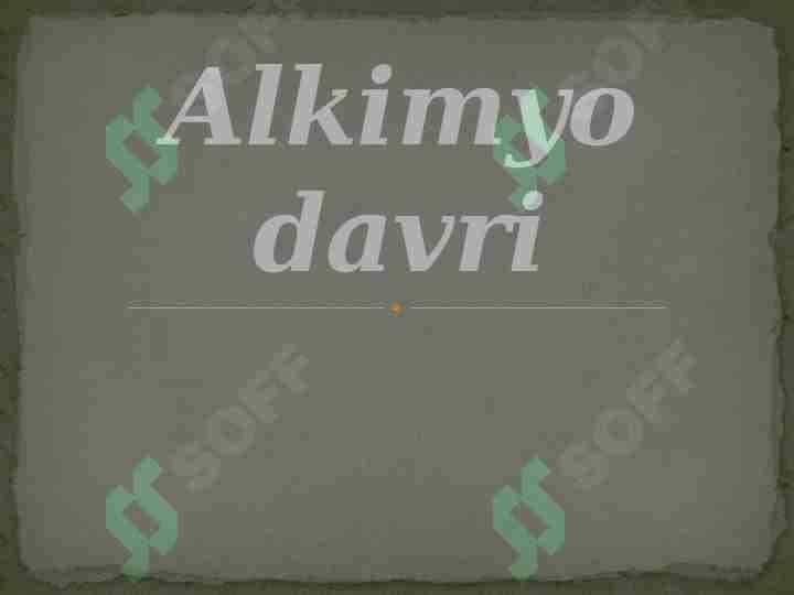 Alkimyo davri