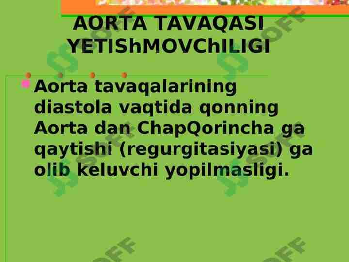 Aorta yetishmovchiligi