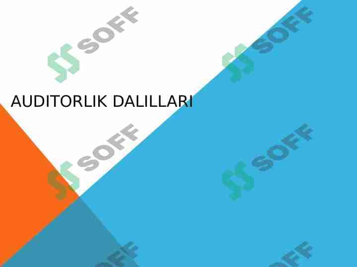 Auditorlik dalillari
