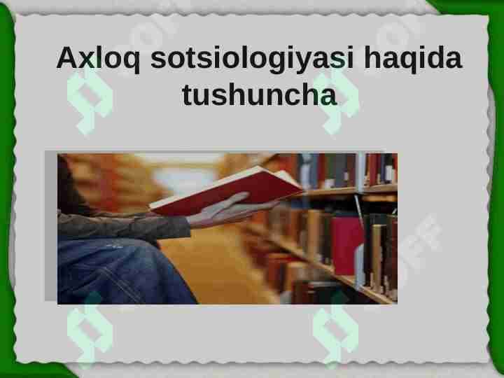 Axloq sotsiologiyasi