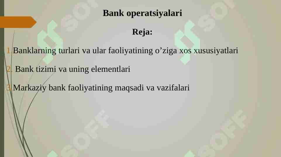 Bank operatsiyalari