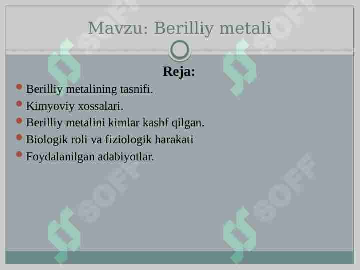 Berilliy metali