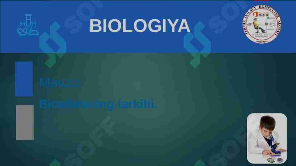 Biosferaning tarkibi