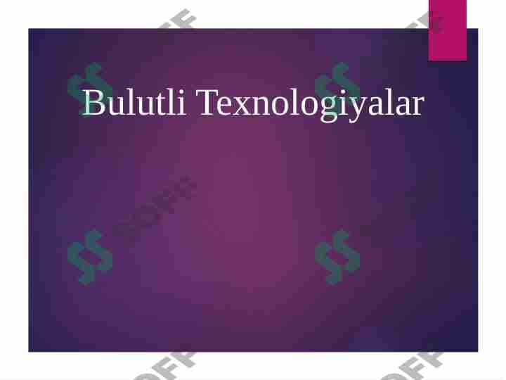 Bulutli texnologiya