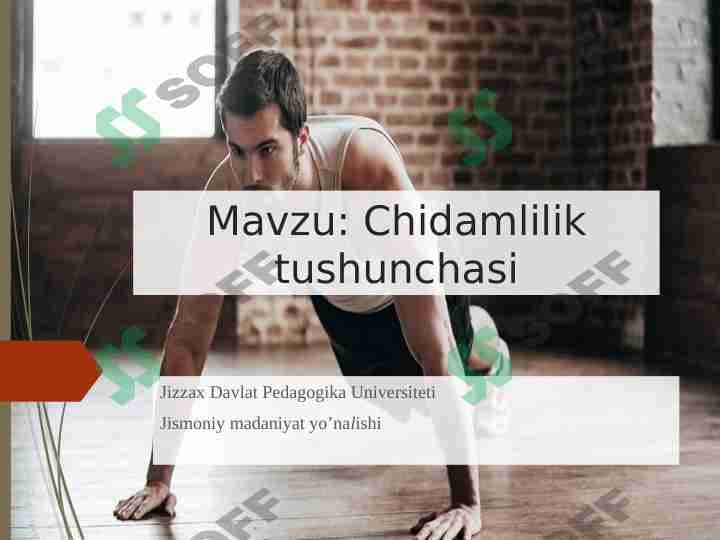 Chidamlilik tushunchasi