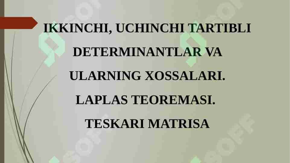 Determinantlar