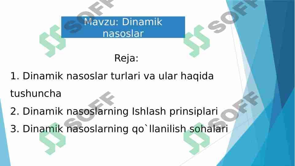 Dinamik nasoslar