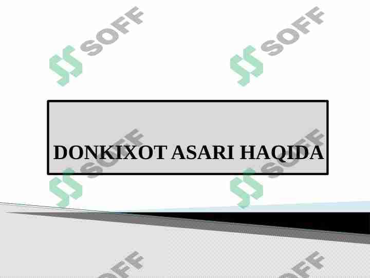 Donkixot asari haqida