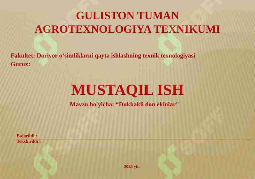 Dukkakli don ekinlar