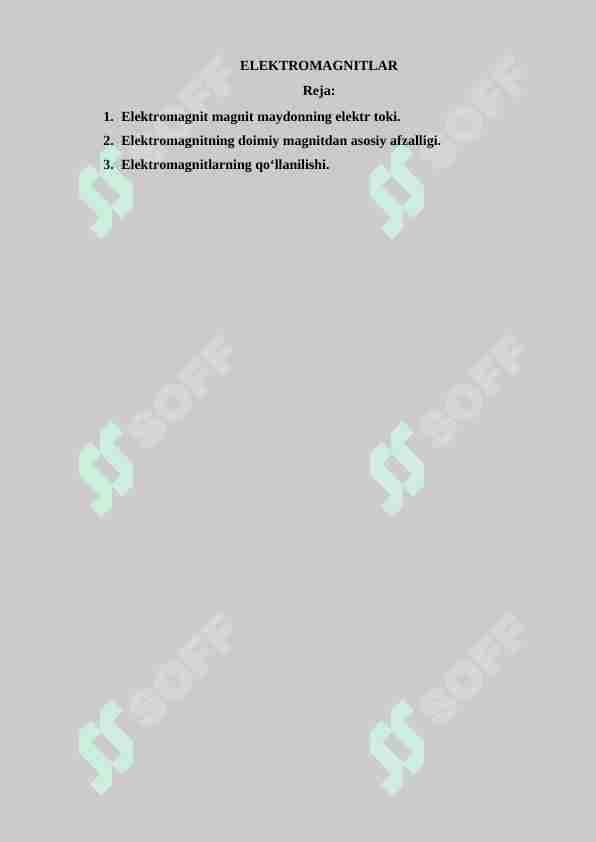 ELEKTROMAGNITLAR