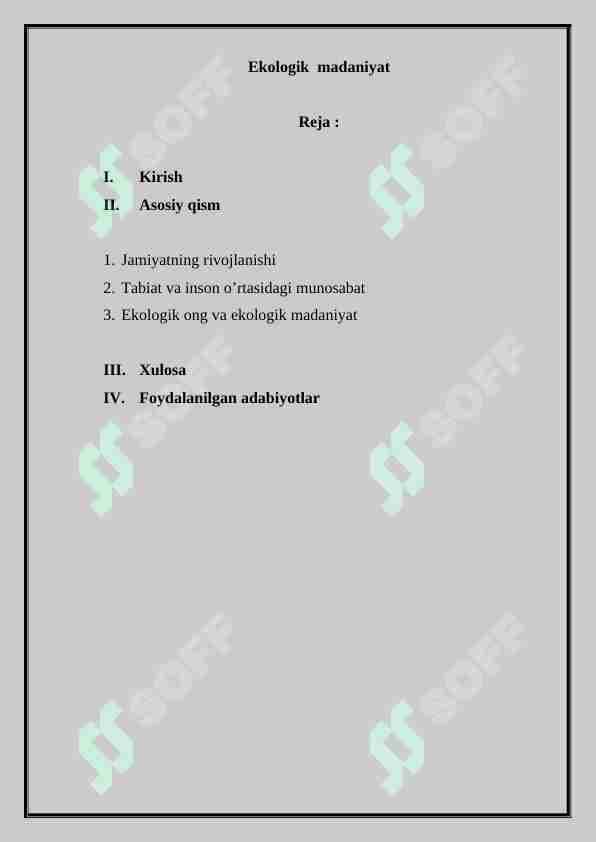 Ekologik madaniyat
