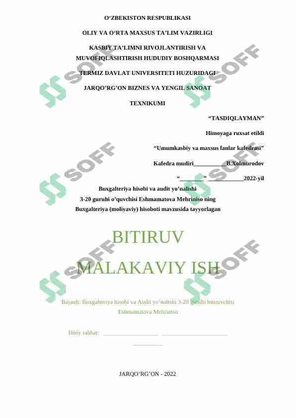 Buxgalteriya (moliyaviy) hisoboti