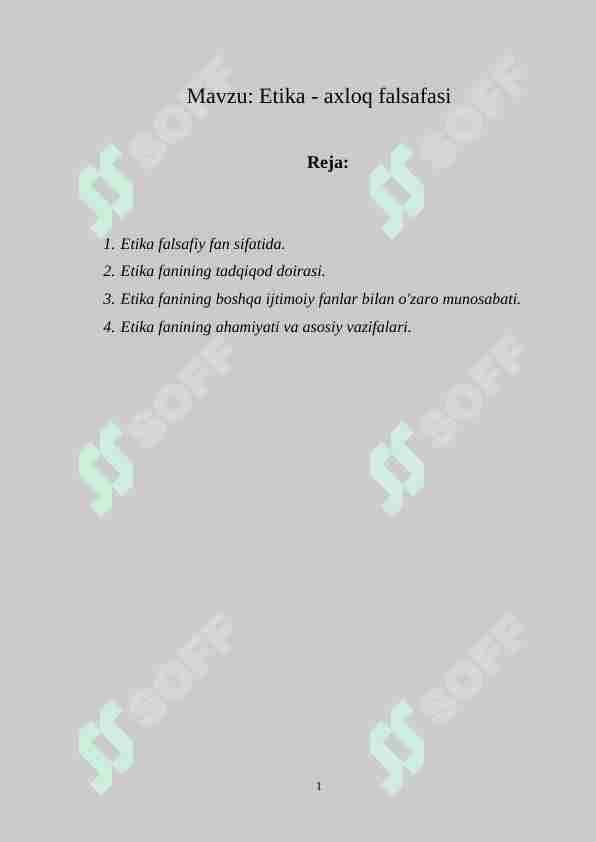 Etika - axloq falsafasi