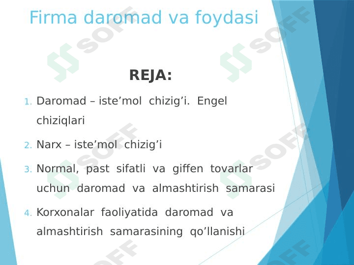Firma daromad va foydasi